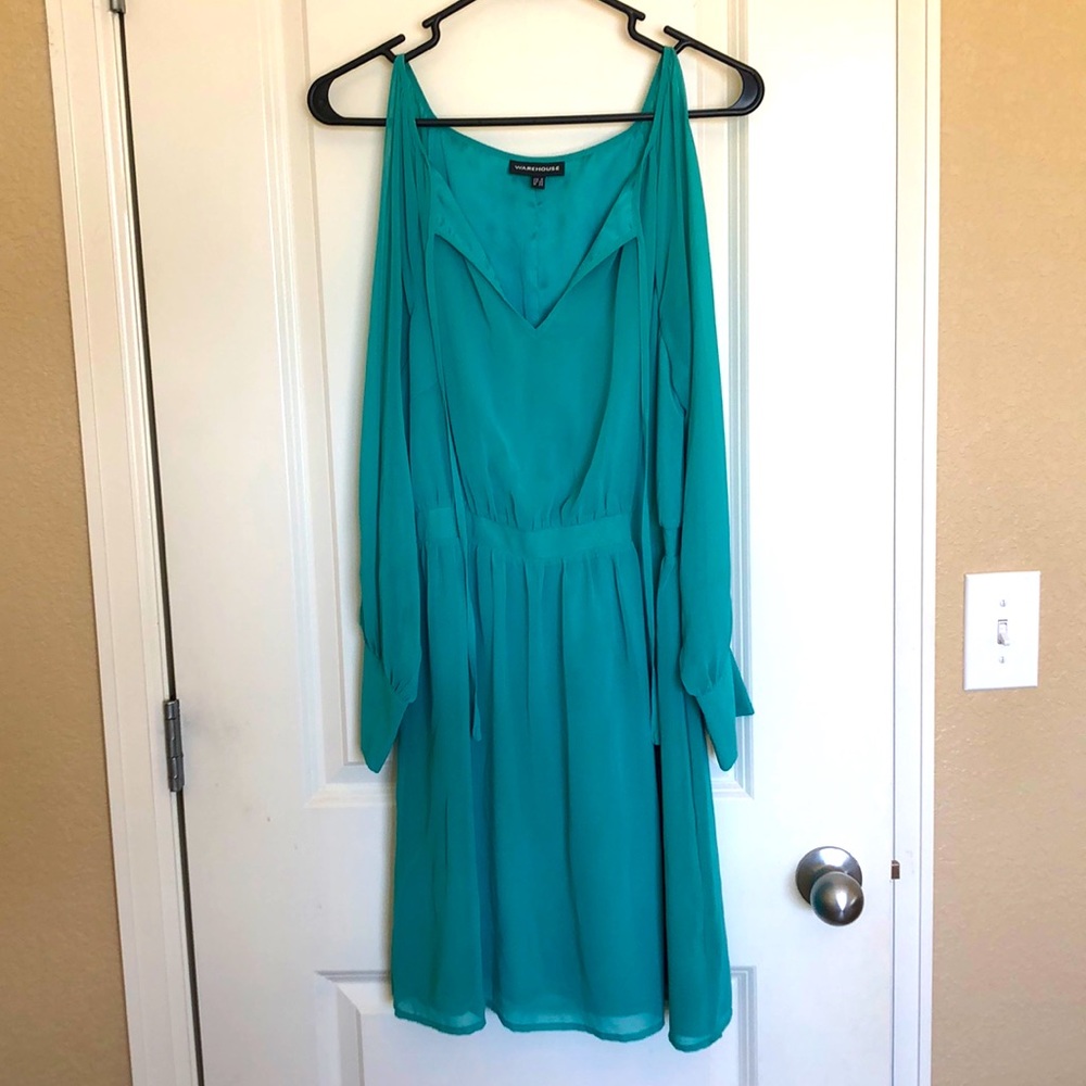 Teal Warehouse Dress - UK 8 US 4